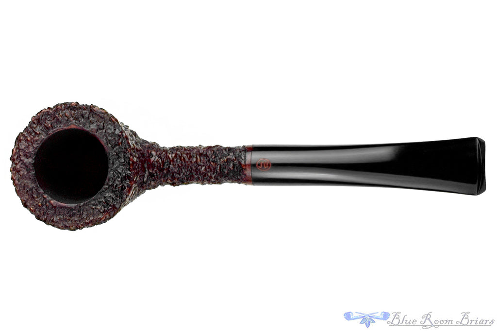 Blue Room Briars is proud to present this James Upshall Bent Rusticated Cherrywood Poker Estate Pipe