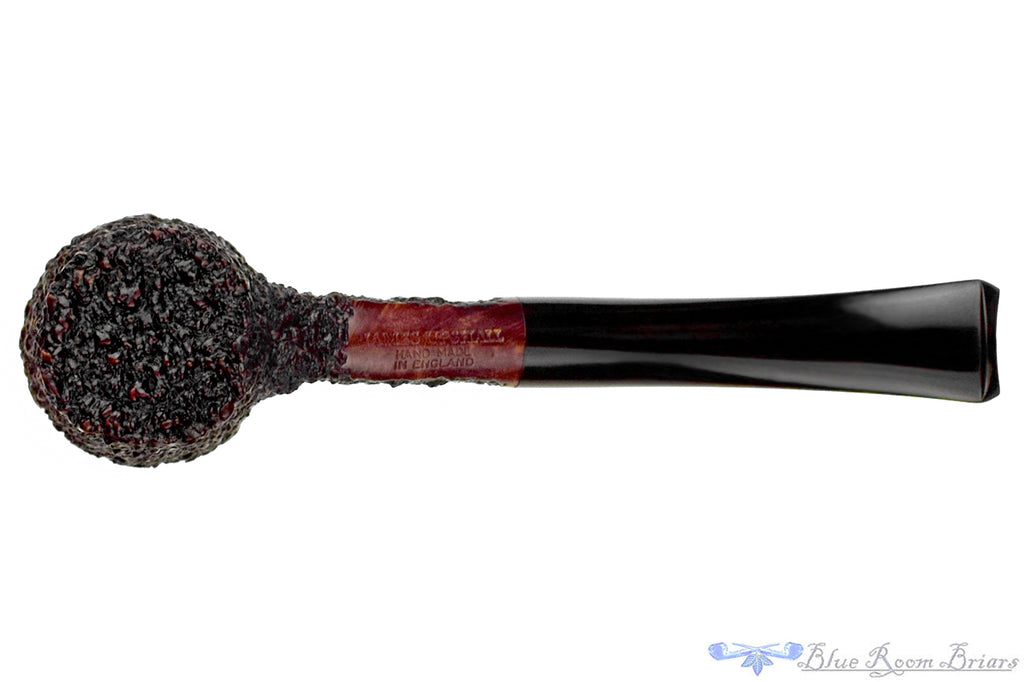 Blue Room Briars is proud to present this James Upshall Bent Rusticated Cherrywood Poker Estate Pipe