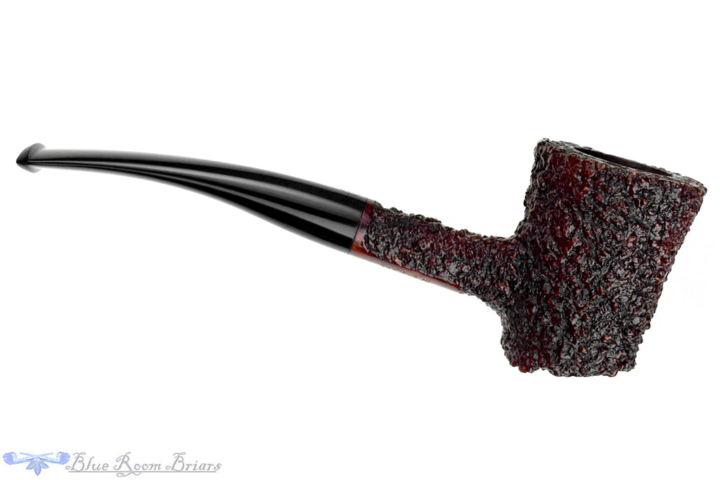 Blue Room Briars is proud to present this James Upshall Bent Rusticated Cherrywood Poker Estate Pipe