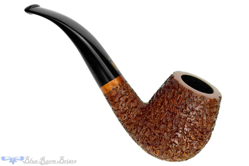 Blue Room Briars is proud to present this Jacono Knight Rusticated Bent Billiard UNSMOKED Estate Pipe