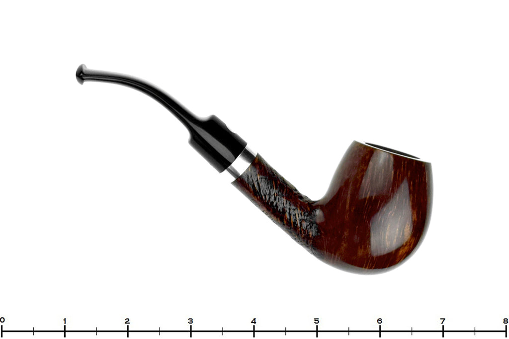 Blue Room Briars is proud to present this Mastro De Paja (1981 Make) Partial Sandblast Bent Apple with Nickel Estate Pipe