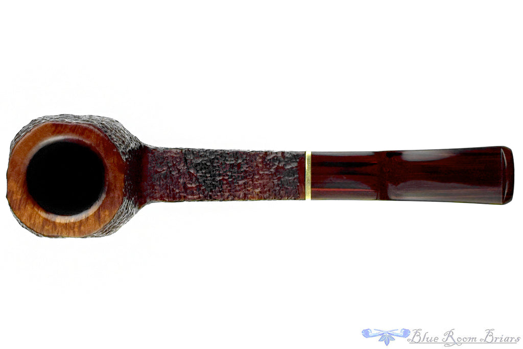 Blue Room Briars is proud to present this Savinelli Bruna 513 KS Bent Rusticated Foursquare (9mm Filter) Sitter with Brass