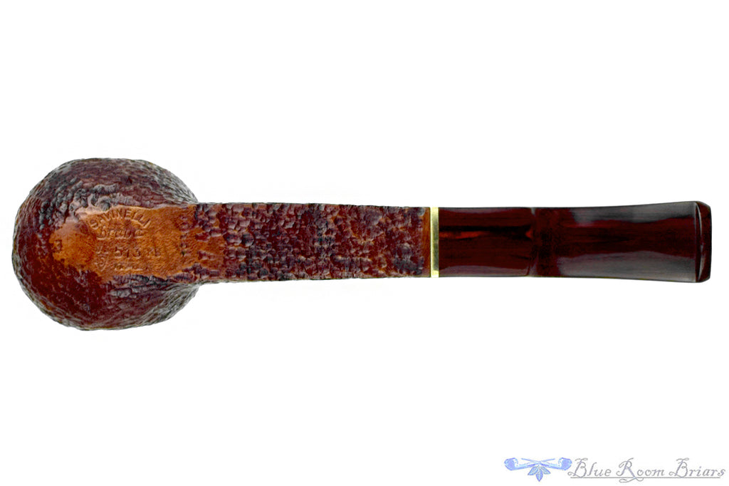 Blue Room Briars is proud to present this Savinelli Bruna 513 KS Bent Rusticated Foursquare (9mm Filter) Sitter with Brass