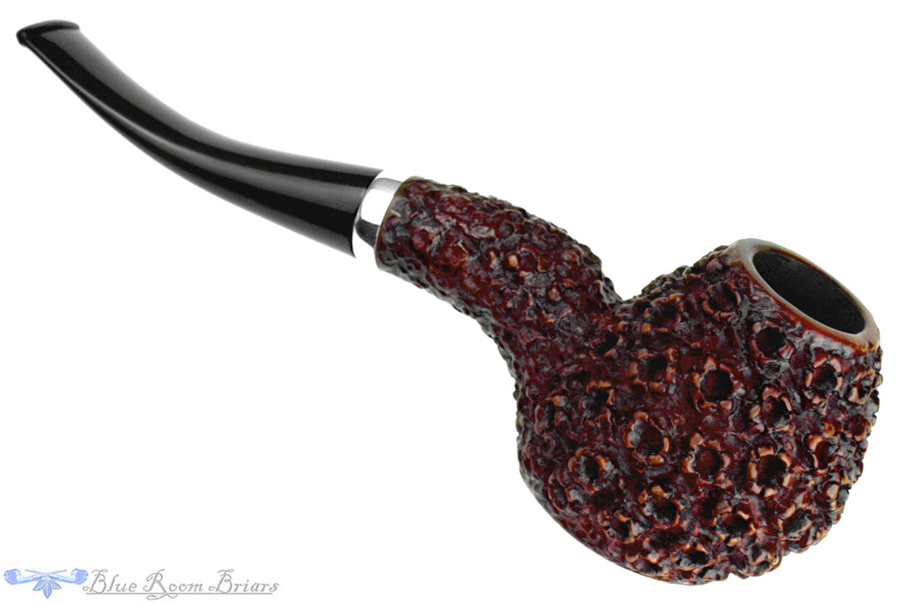 Blue Room Briars is proud to present this Manuel Shaabi Carved Hawkbill Sitter with Silver Estate Pipe