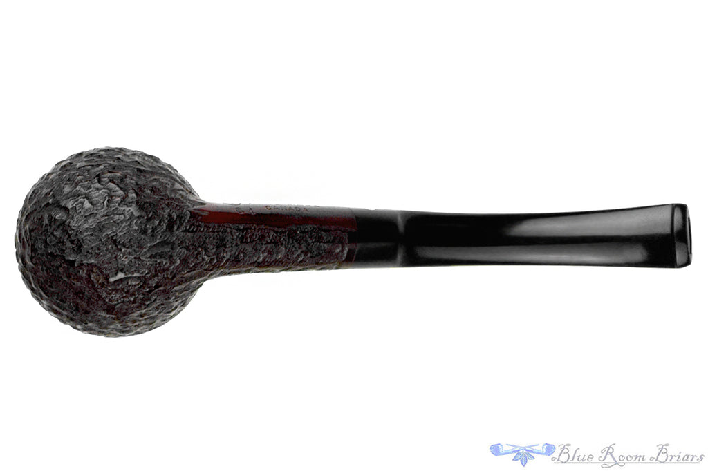 Blue Room Briars is proud to present this Julius Vesz 64 Bent Partial Carved Apple Estate Pipe