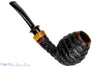 Blue Room Briars is proud to present this Nils Frederiksen Pipe A Bent Carved Sandblast Egg with Maser Birch and Custom Maser Birch and Brass Tamper