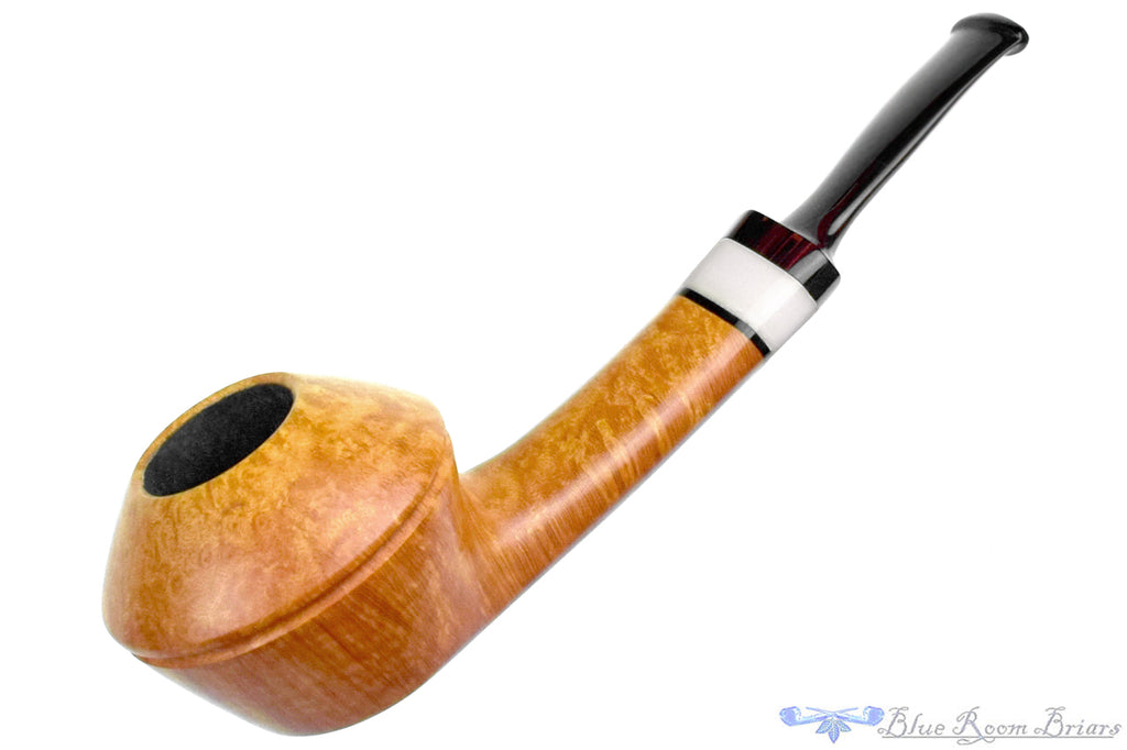 Blue Room Briars is proud to present this Nils Frederiksen Pipe Shooting Star Bent Bulldog with Brindle Forked Stem and Ivorite with Custom Boxwood and Brass Tamper