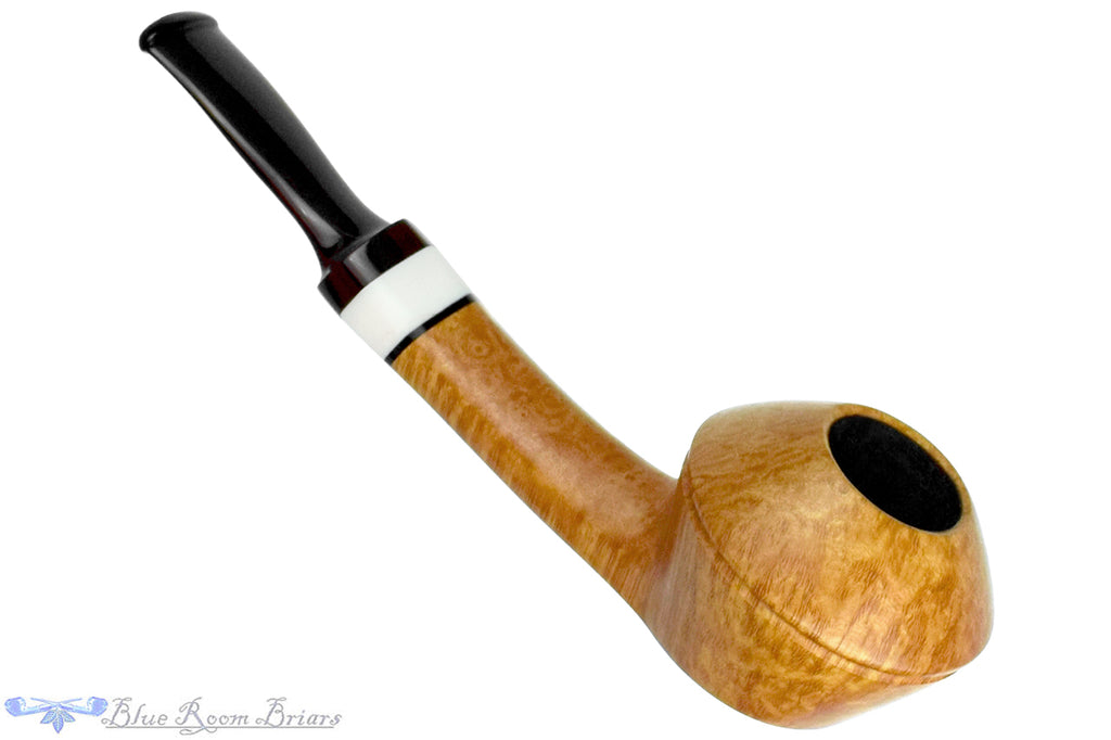 Blue Room Briars is proud to present this Nils Frederiksen Pipe Shooting Star Bent Bulldog with Brindle Forked Stem and Ivorite with Custom Boxwood and Brass Tamper