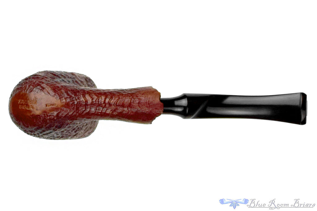 Savinelli Sigla Bent Sandblast Billiard Estate Pipe