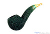 Blue Room Briars is proud to present this Dr. Bob Pipe Green Rusticated Hawkbill with Acrylic