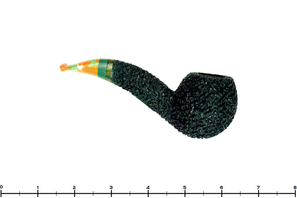 Blue Room Briars is proud to present this Dr. Bob Pipe Green Rusticated Hawkbill with Acrylic