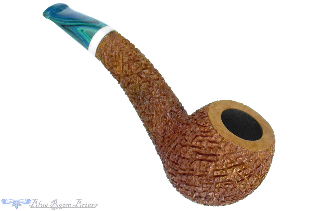 Blue Room Briars is proud to present this Dr. Bob Pipe Tan Rusticated Hawkbill with Acrylic
