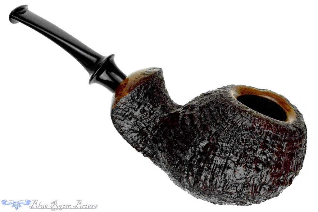 Nate King Pipe 1155 Chocolate Ring Blast Swoopy Tomato with Military Mount