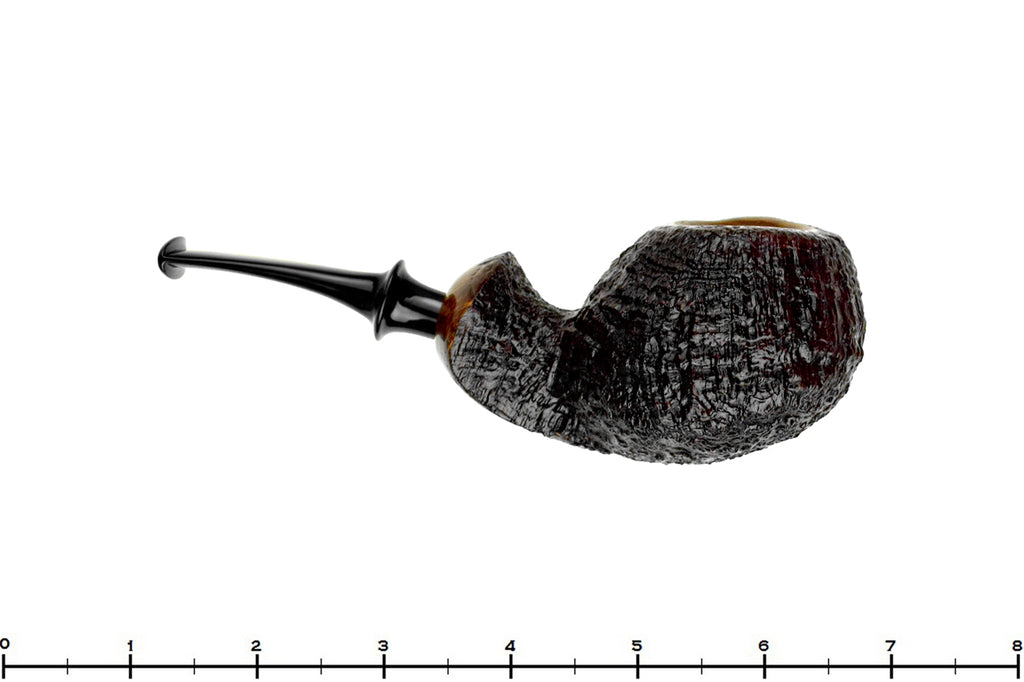 Nate King Pipe 1155 Chocolate Ring Blast Swoopy Tomato with Military Mount