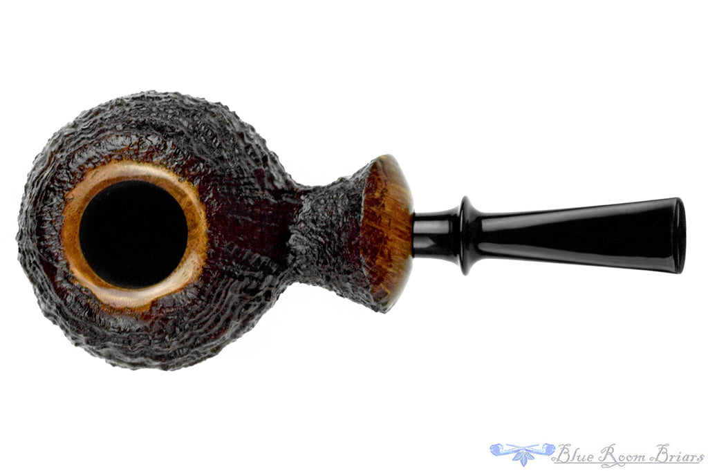 Nate King Pipe 1155 Chocolate Ring Blast Swoopy Tomato with Military Mount