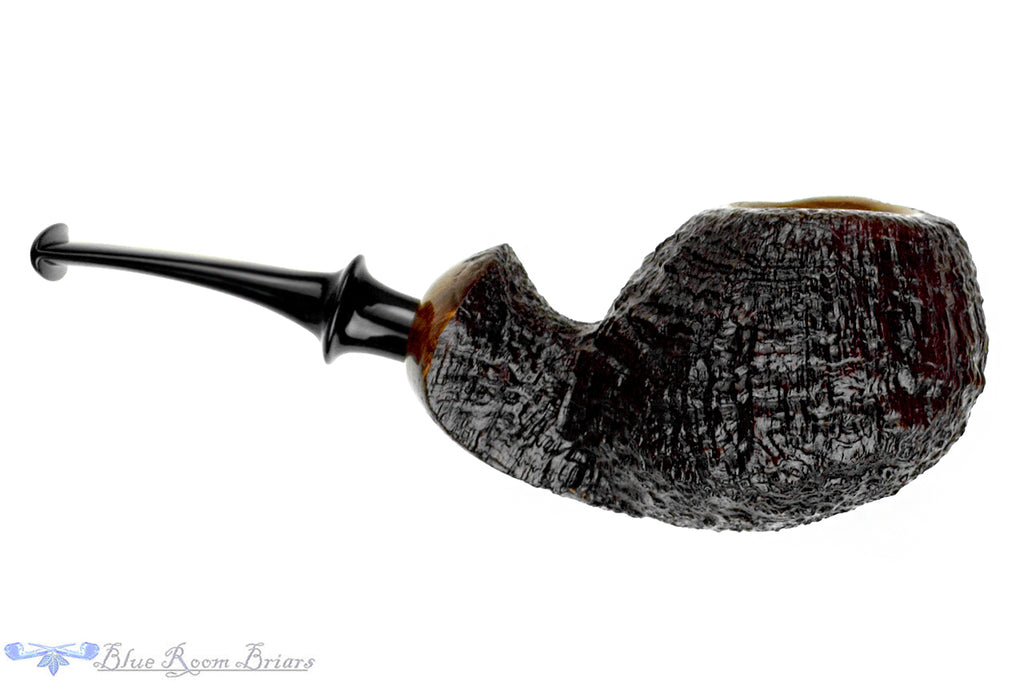 Nate King Pipe 1155 Chocolate Ring Blast Swoopy Tomato with Military Mount