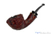 Blue Room Briars is proud to present this Bill Shalosky Pipe Bent Ring Blast Wide Dublin with Plateau and Black and White Ebony
