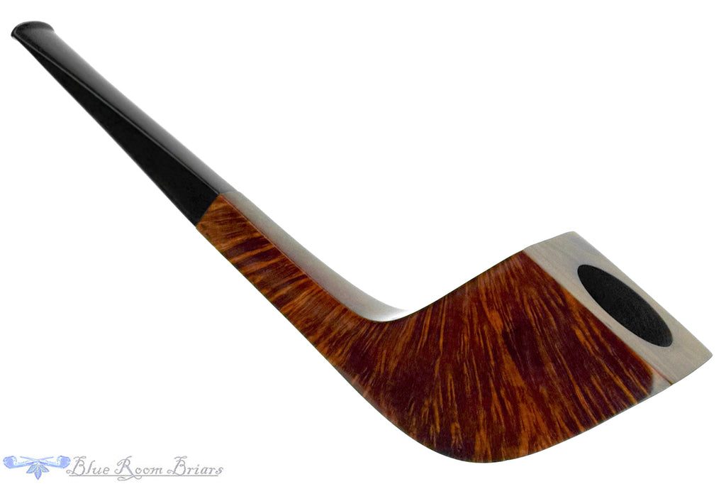 Blue Room Briars is proud to present this Larsen Handmade Super 115 Paneled Horn Sitter Estate Pipe