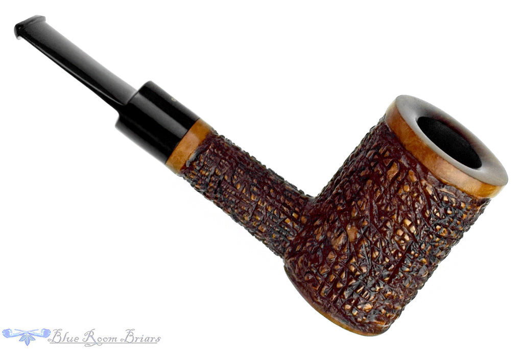 Blue Room Briars is proud to present this Mastro Beraldi Carved Poker Sitter Estate Pipe