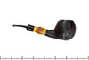 Blue Room Briars is proud to present this Savinelli Handmade Sandblast Bent Apple with Bamboo Estate Pipe