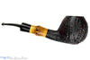Blue Room Briars is proud to present this Savinelli Handmade Sandblast Bent Apple with Bamboo Estate Pipe