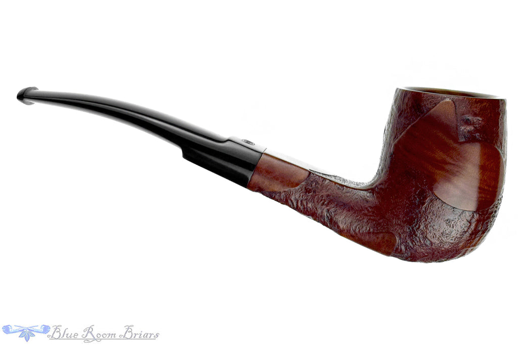 Blue Room Briars is proud to present this GBD Collector Tapestry 1688 (Pre-Cadogan) Partial Sandblast Bent Billiard with Panel Shank Estate Pipe