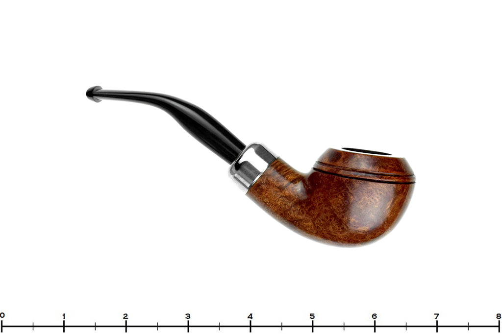 Blue Room Briars is proud to present this K&P Irismade (Peterson) 999 Bent Rhodesian with Nickel and Military Mount Estate Pipe