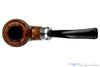Blue Room Briars is proud to present this K&P Irismade (Peterson) 999 Bent Rhodesian with Nickel and Military Mount Estate Pipe