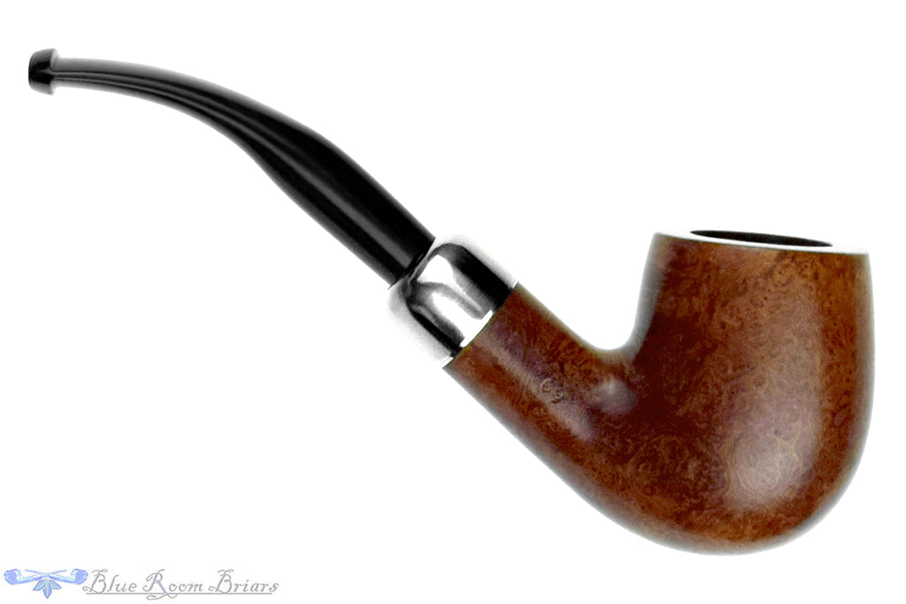 Blue Room Briars is proud to present this K&P Irishmade 69 Bent Billiard with Nickel and Military Mount Estate Pipe
