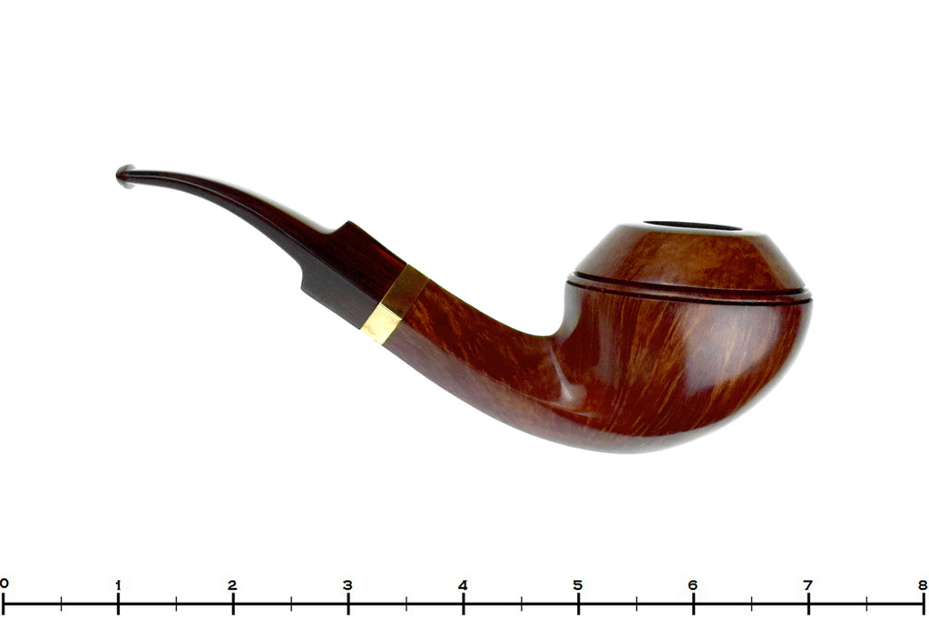 Stanwell Bent Bulldog (9mm Filter with Adapter) with Brass and Brindle Estate Pipe