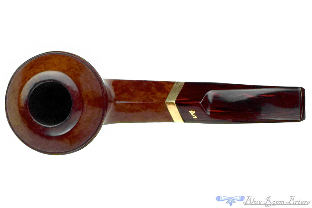 Stanwell Bent Bulldog (9mm Filter with Adapter) with Brass and Brindle Estate Pipe