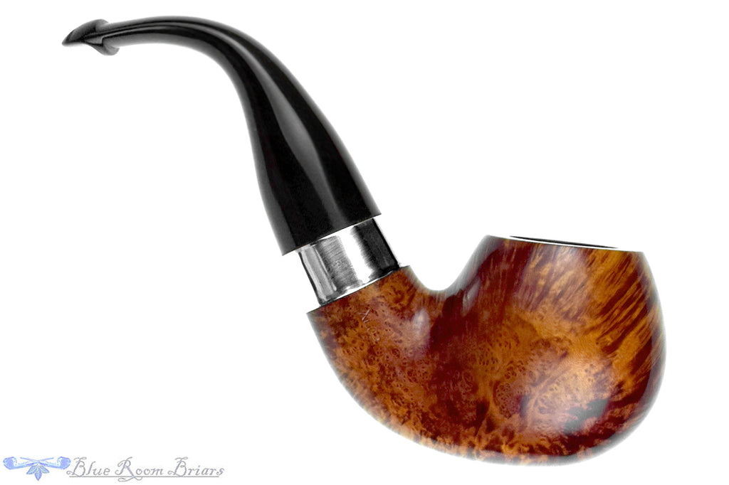 Blue Room Briars is proud to present this Peterson Sterling Silver XL02 (1999 Make) Bent Apple with P-Lip Estate Pipe