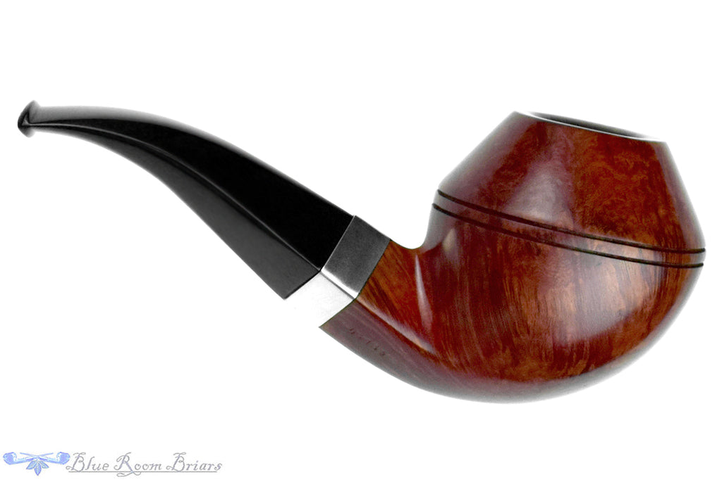 Blue Room Briars is proud to resent this Il Ceppo Handmade D4145 Bent Bulldog Estate Pipe with Repair Band