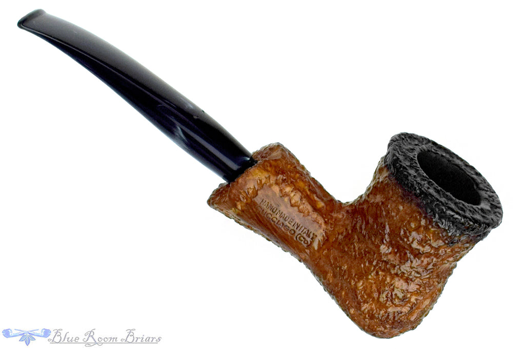 Blue Room Briars is proud to present this Caminetto Business 142 Bent Rusticated Fumed Urn Estate Pipe