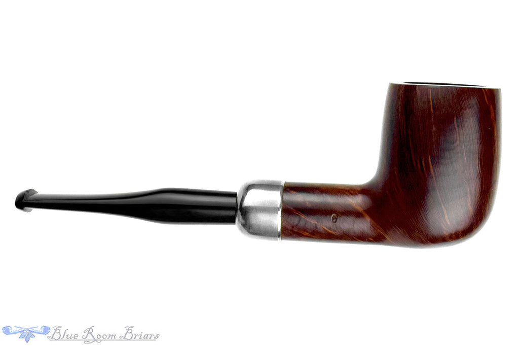 Blue Room Briars is proud to present this K&P Irishmade (Peterson) 6 Billiard with Nickel and Military Mount Estate Pipe