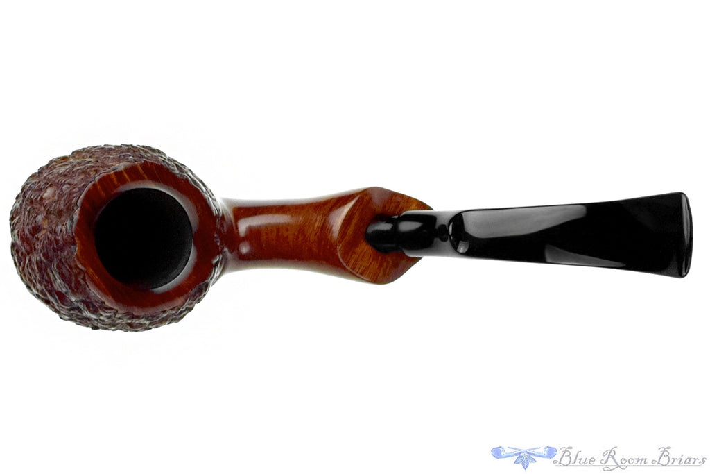 Blue Room Briars is proud to present this Castello Sea Rock Briar G 293 Partial Rusticated Bent Egg Sitter Estate Pipe