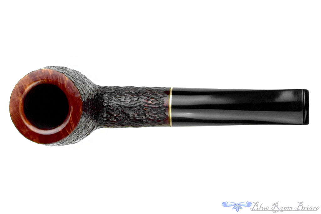 Blue Room Briars is proud to present this Savinelli Roma 101 Rusticated Billiard (6mm Filter) with Brass Estate Pipe