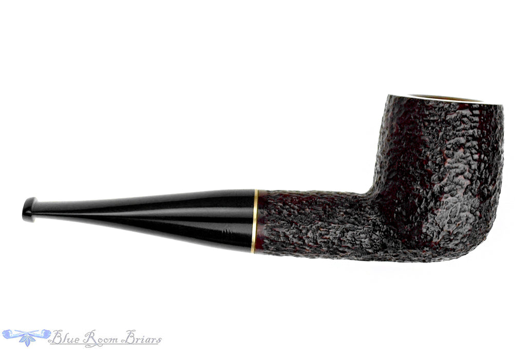 Blue Room Briars is proud to present this Savinelli Roma 101 Rusticated Billiard (6mm Filter) with Brass Estate Pipe
