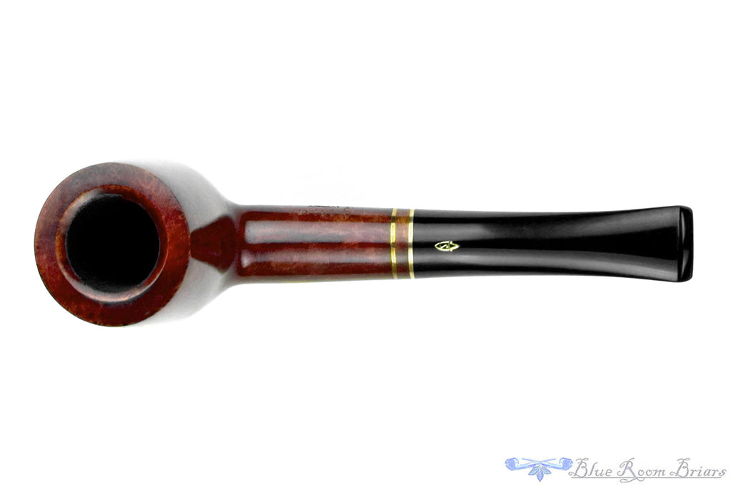 Blue Room Briars is proud to present this Savinelli Porto Cervo 141 KS Billiard Sitter (6mm Filter) with Brass UNSMOKED Estate Pipe