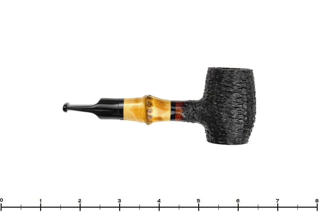Blue Room Briars is proud to present this Dagner Pipes Custom Designs P4 (2015 Make) Carved Poker with Bamboo Estate Pipe