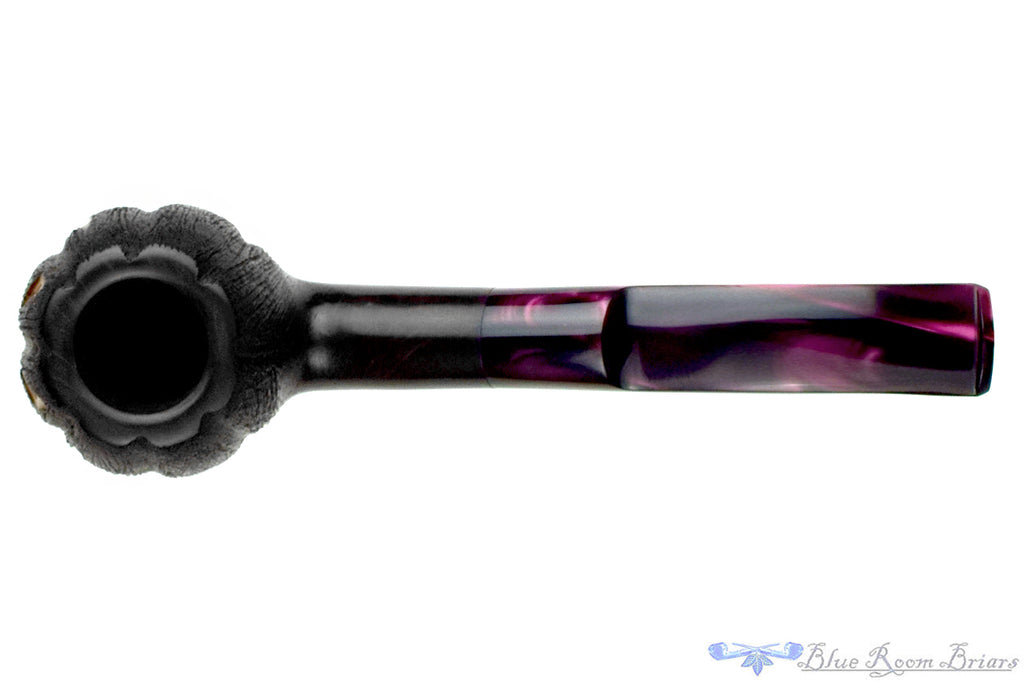Blue Room Briars is proud to present this Blue Room Briars Pipe 2026 Halloween Bent Carved Glow in the Dark Jack-O'-Lantern