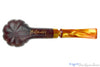 Blue Room Briars is proud to present this Blue Room Briars Pipe 2026 Halloween Bent Carved Glow in the Dark Jack-O'-Lantern
