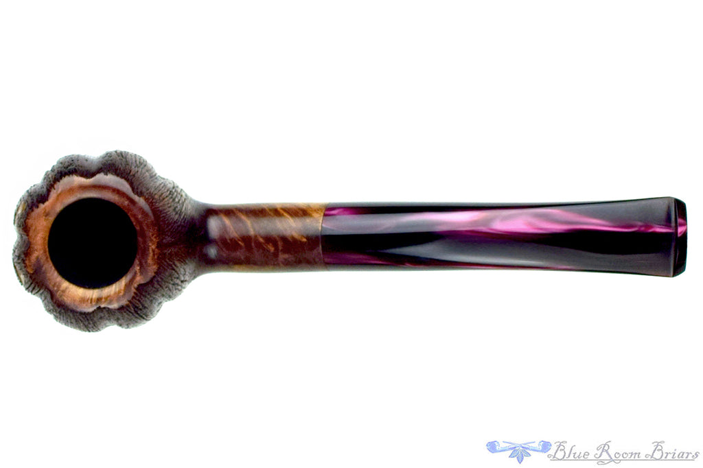 Blue Room Briars is proud to present this Blue Room Briars Pipe 2026 Halloween Bent Carved Glow in the Dark Jack-O'-Lantern