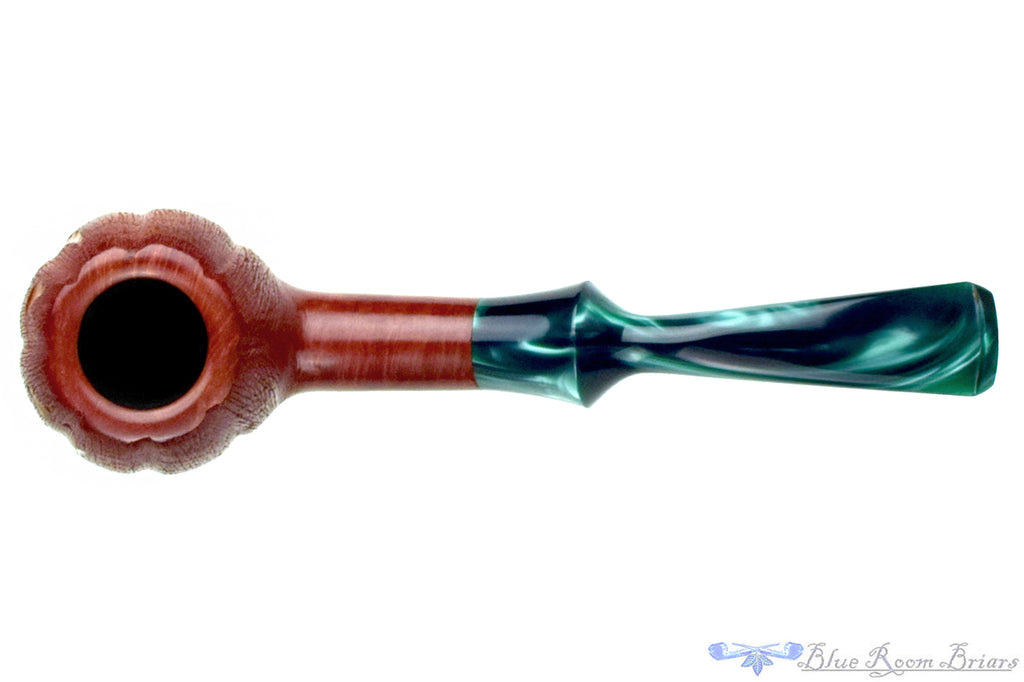 Blue Room Briars is proud to present this Blue Room Briars Pipe 2026 Halloween Bent Carved Glow in the Dark Jack-O'-Lantern