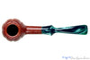 Blue Room Briars is proud to present this Blue Room Briars Pipe 2026 Halloween Bent Carved Glow in the Dark Jack-O'-Lantern