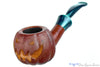 Blue Room Briars is proud to present this Blue Room Briars Pipe 2026 Halloween Bent Carved Glow in the Dark Jack-O'-Lantern