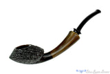 Blue Room Briars is proud to present this David Huber Pipe Bent Sandblast Mushroom with Horn