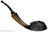 Blue Room Briars is proud to present this David Huber Pipe Bent Sandblast Mushroom with Horn