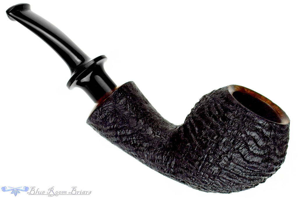 Blue Room Briars is proud to present this Dirk Heinemann Pipe Bent Sandblast Tomato with Teardrop Shank