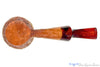 Blue Room Briars is proud to present this Nate King Pipe 1020 Bent Ring Blast Cherrywood Dublin Sitter with Resin Stem and Plateau